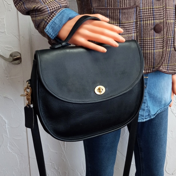 Coach Large Plaza Bag, Black, Late 1980's - Early 1990's - Picture 7 of 15